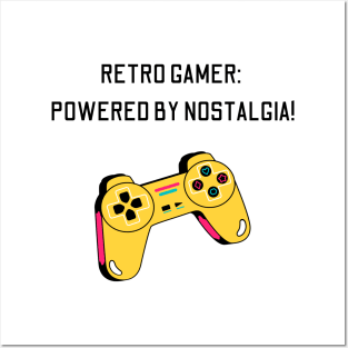 Retro Gamer: Powered by Nostalgia! Retro Games lover Posters and Art